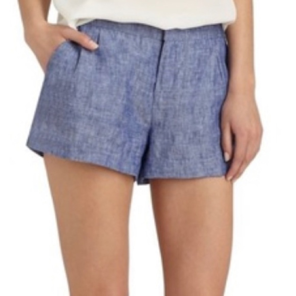 Joie Merci 100% Linen Short in blue chambray Sz 10